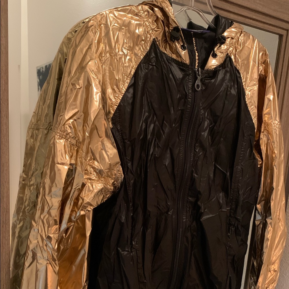 Black and Gold Athletic Zip-Up